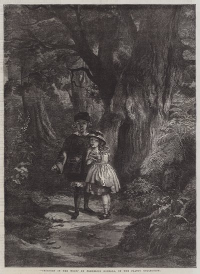 Niños en el bosque de Frederick Goodall